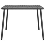 vidaXL Table de jardin anthracite 100x100x71 cm acier