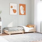 vidaXL Cadre de lit sans matelas 75x190 cm bois de pin massif