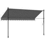 vidaXL Auvent rétractable anthracite 350x150 m tissu et acier
