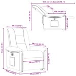 vidaXL Fauteuil inclinable électrique vert foncé tissu