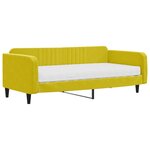 vidaXL Lit de jour avec matelas jaune 100x200 cm velours
