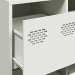 vidaXL Buffet blanc 135x39x73 5 cm acier laminé à froid