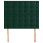 vidaXL Tête de lit Vert foncé 80x5x118/128 cm Velours