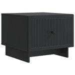 vidaXL Table basse Noir 49 x 50 x 40 cm Bois d'ingénierie