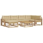vidaXL Ensemble de canapés d'extérieur 7 pc Blanc et Beige