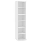 vidaXL Armoire à CD Blanc 21x20x88 cm Bois d'ingénierie