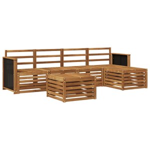 vidaXL Ensemble de canapés d'extérieur 6 pc Naturel