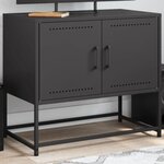 vidaXL Meuble TV noir 68 5x39x60 5 cm acier