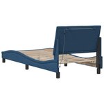 vidaXL Cadre de lit sans matelas bleu 90x190 cm tissu