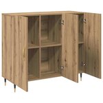 vidaXL Buffet Marron 90 x 34 x 80 cm Bois d'ingénierie