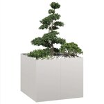 vidaXL Jardinière 100x100x80 cm acier inoxydable
