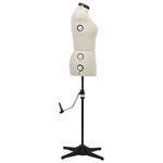 vidaXL Mannequin de robe ajustable pour femme Crème M Taille 40-46