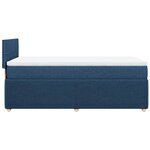 vidaXL Sommier à lattes de lit avec matelas Bleu 90x190 cm Tissu