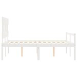 vidaXL Lit pour personne âgée sans matelas blanc 140x200cm bois massif