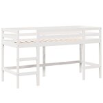 vidaXL Lit superposé avec échelle et toit sans matelas blanc 90x190 cm