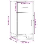vidaXL Buffet chêne sonoma 35 5x35x76 cm bois d'ingénierie et métal