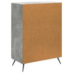 vidaXL Buffet Gris béton 66 x 34 5 x 90 cm Bois d'ingénierie