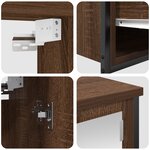 vidaXL Ensemble de meubles de salle de bain 5 pièces Chêne marron Bois d'ingénierie