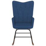 vidaXL Chaise à bascule avec repose-pied Bleu Tissu