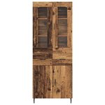 vidaXL Haut Armoire avec tiroir 2 Pièces Bois Ancien Bois d'ingénierie