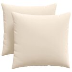 vidaXL Coussins de canapé 2 pc tissu Beige 45 x 45 cm