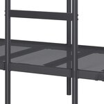 vidaXL Lit superposé sans matelas noir 75x190 cm acier