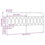 vidaXL Tête de lit de remplacement métal noir 200 cm