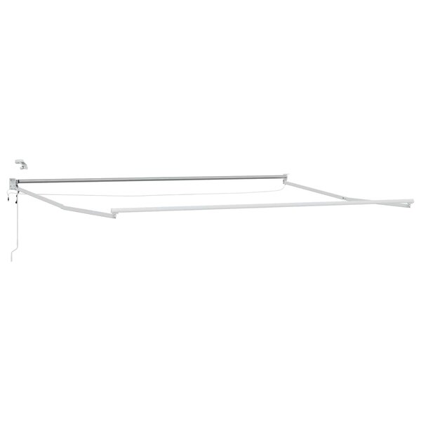 vidaXL Cadre de store rétractable électrique Blanc 4 × 3 m Aluminium