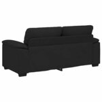 vidaXL Canapé à 2 places noir 140 cm tissu