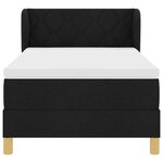 Lit Box Spring vidaXL avec Matelas Noir 90x190 cm Tissu