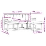 vidaXL Ensemble de canapés d'extérieur 4 pc Naturel et Beige