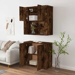 vidaXL Buffet haut Chêne fumé Bois d'ingénierie