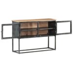 vidaXL Buffet Gris 100x30x70 cm Bois d'acacia massif