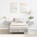vidaXL Cadre de lit sans matelas gris béton 90x190cm bois d'ingénierie