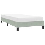 vidaXL Cadre de lit sans matelas gris clair 90x210 cm velours