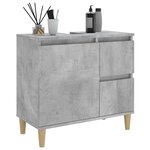 vidaXL Armoire de salle de bain gris béton 65x33x60 cm