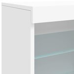 vidaXL Buffet avec lumières LED blanc 60 5x37x67 cm