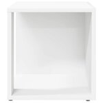 vidaXL Table d'appoint Blanc 33x33x34 5 cm Aggloméré