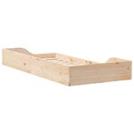 vidaXL Cadre de lit surélevé Marron 80 x 200 cm Bois massif en pin
