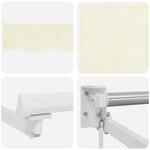 vidaXL Auvent rétractable Crème 3 x 2 m 100  Polyester et Aluminium