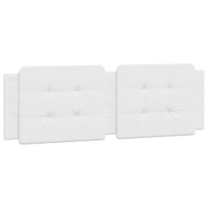 vidaXL Coussin de tête de lit blanc 160 cm similicuir