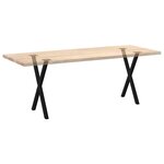 vidaXL Pieds de table à manger en forme de X  2 pièces  noir  57 x (72-73) cm  acier