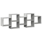 vidaXL Étagère murale gris béton 129x18x42 cm bois d'ingénierie