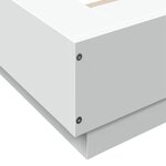 vidaXL Cadre de lit avec lumières LED blanc 140x200 cm bois ingénierie
