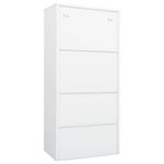vidaXL Garde-robe Blanc 80x50x180 cm Acier