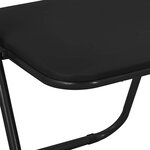 vidaXL Chaise pliante 8 Pièces Noir 48 x 43 5 x 81 cm Simili cuir