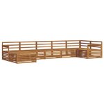 vidaXL Ensemble de canapés d'extérieur 7 pc Naturel