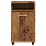 vidaXL Armoire avec roues vieux bois 33x38x60 cm bois d'ingénierie