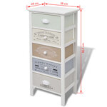 vidaXL Armoire de rangement en style français 5 tiroirs Bois