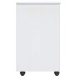 vidaXL Cabinet roulant 34 x 39 x 65 5 cm Bois de Pin Massif Blanc